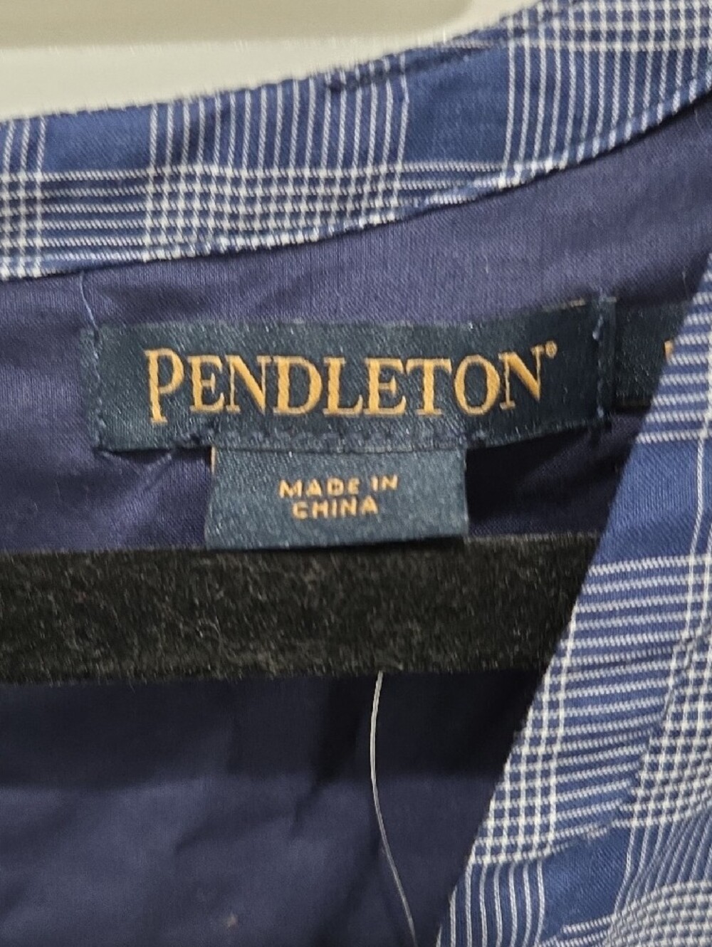Pendleton Blue Plaid V-Neck Tiered Maxi Dress - Picture 4 of 14